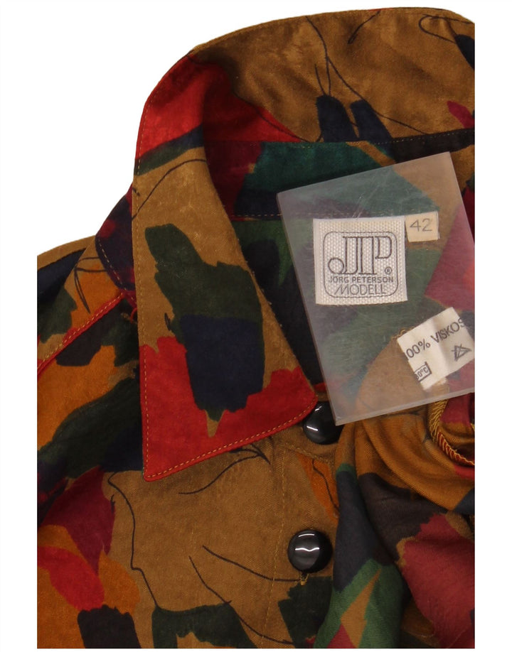 JORG PETERSON Γυναικείο Πουκάμισο Μπλούζα EU 42 Μεγάλη Πολύχρωμη Φλοράλ