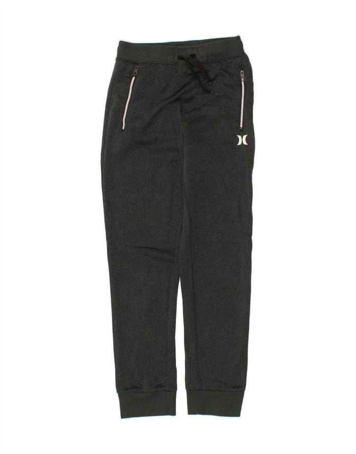 HURLEY Boys Tracksuit Trousers Joggers 10-11 Years  Grey Polyester Vintage Hurley and Second-Hand Hurley from Messina Hembry 