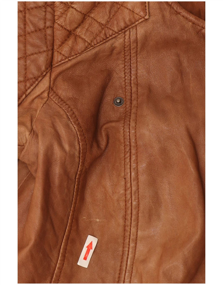 Esprit Γυναικείο Δερμάτινο Μπουφάν UK 10 Small Brown Δερμάτινο