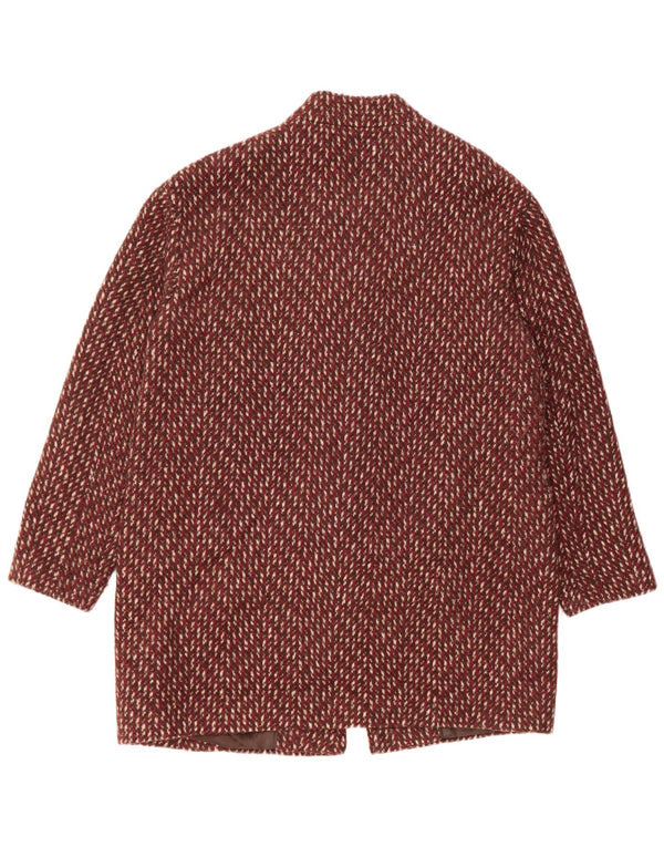 Marks & Spencer Γυναικείο Πανωφόρι UK 14 Large Red Chevron Polyester