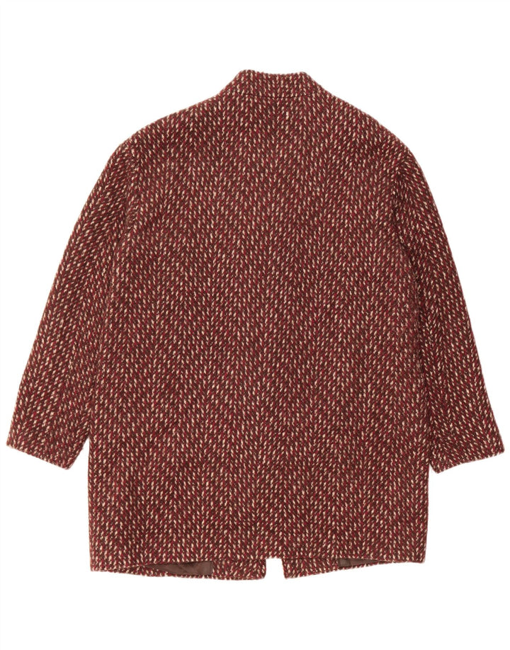 Marks & Spencer Γυναικείο Πανωφόρι UK 14 Large Red Chevron Polyester