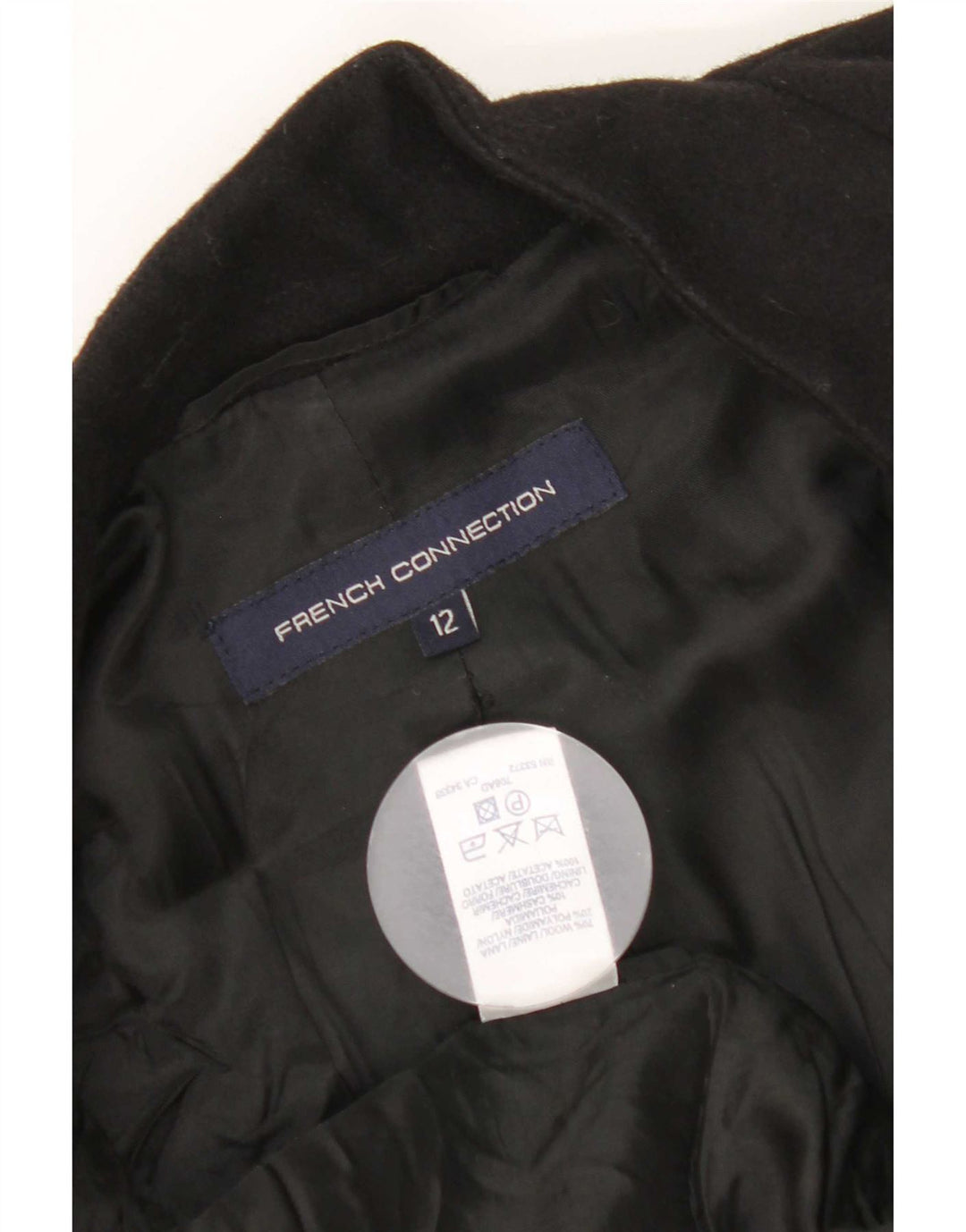 Γυναικείο Oversized Πανωφόρι Γαλλικής Connection UK 12 Μεσαίο μαύρο μαλλί
