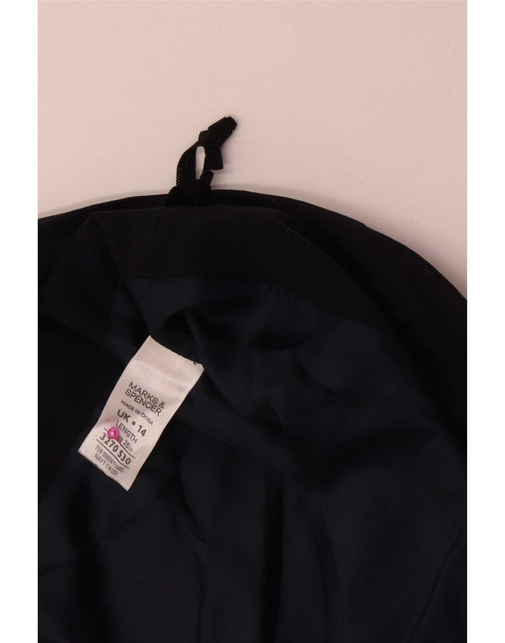 Marks & Spencer Γυναικεία Pencil Φούστα UK 14 Large W34 Navy Blue Polyester