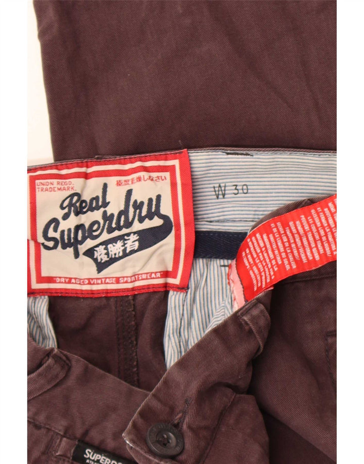 Ανδρικό σορτς Chino Superdry W30 Βαμβακερό μεσαίο καφέ