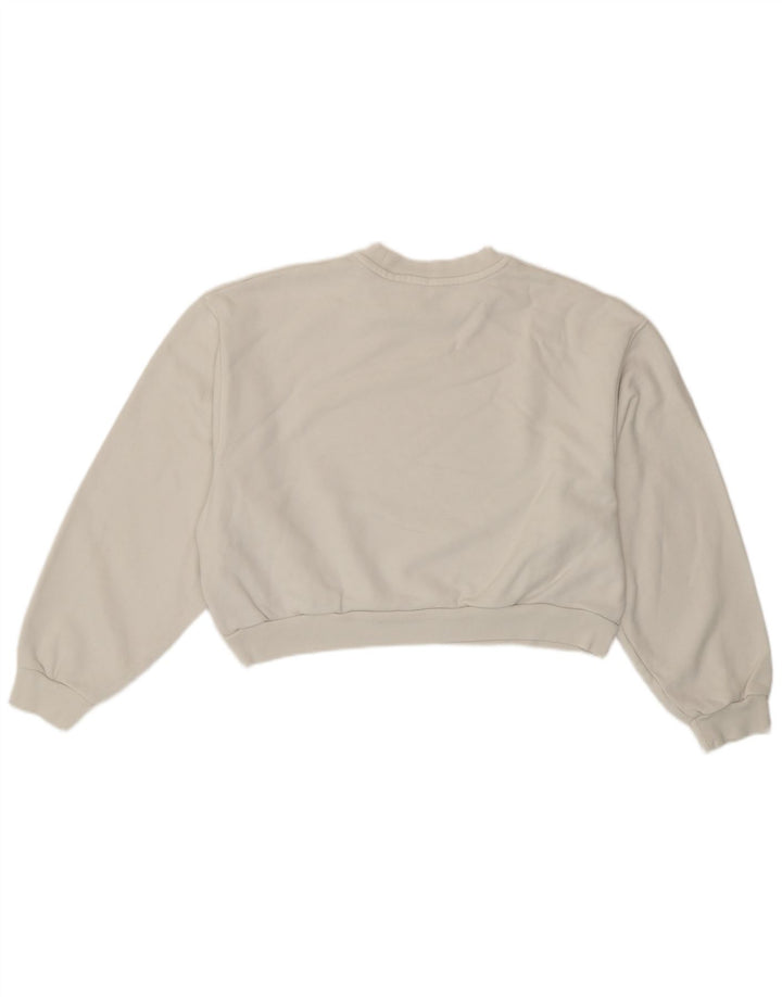 Levi's Γυναικεία Crop Graphic Φούτερ Jumper UK 10 Small White