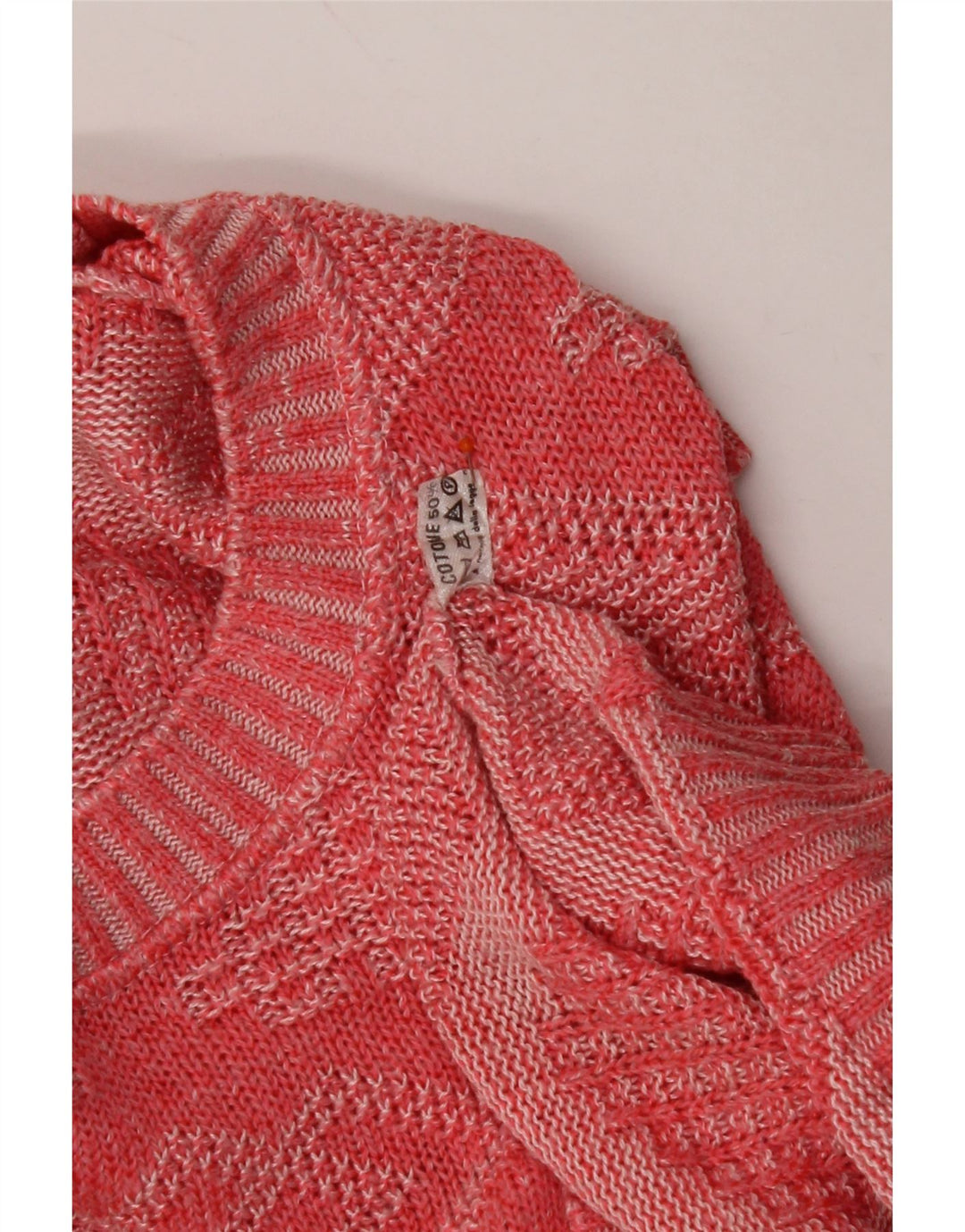 Γυναικείο πουλόβερ Vintage Crop Boat Neck Jumper UK 14 Medium Pink