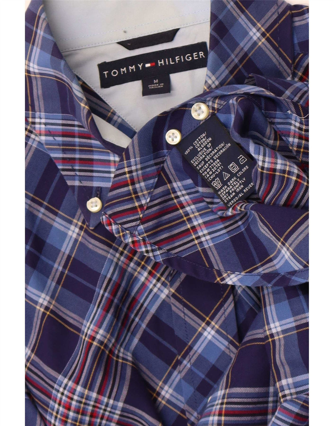 Ανδρικό πουκάμισο Tommy Hilfiger, μεσαίο μπλε, βαμβακερό