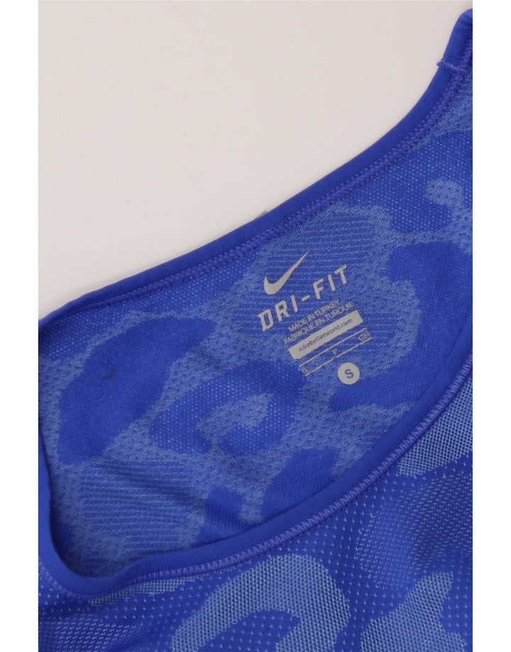 Γυναικείο μπλουζάκι NIKE Dri Fit Top 10 Small Blue Camouflage