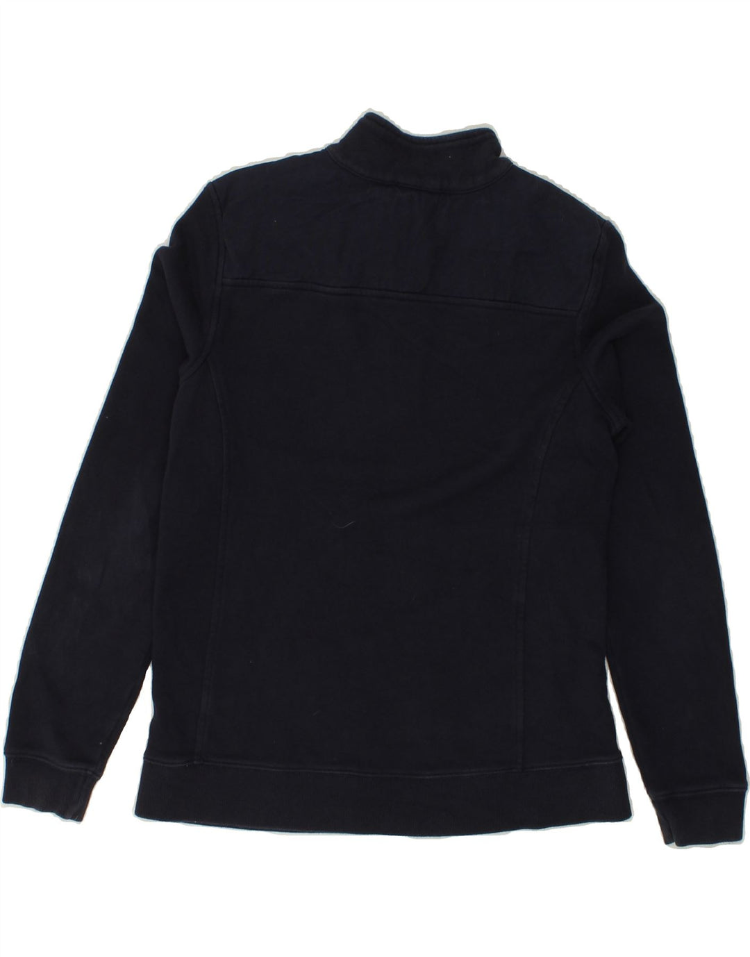 VINEYARD VINES Womens Zip Neck Sweatshirt Jumper UK 12 Medium Navy Blue Vintage Vineyard Vines and Second-Hand Vineyard Vines from Messina Hembry 