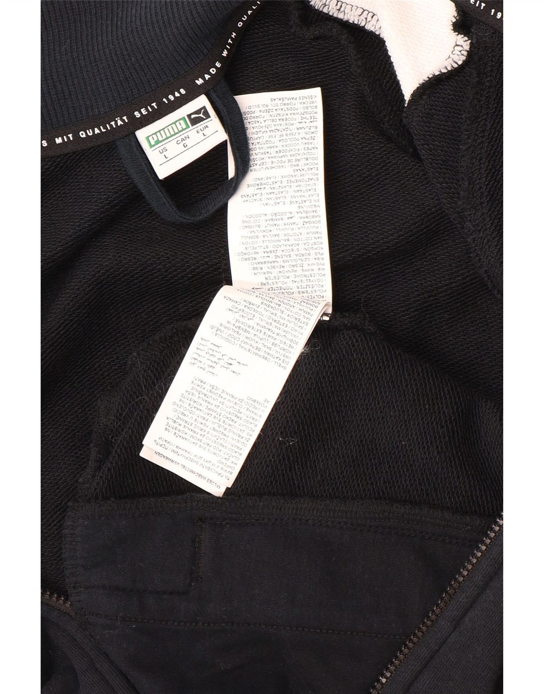 Puma Γυναικεία φόρμα Crop Top Jacket UK 16 Large Black Colourblock