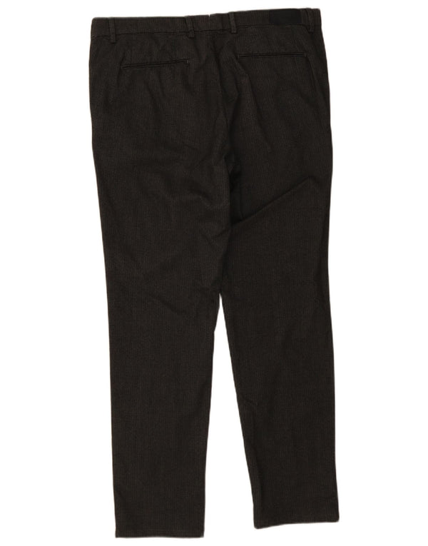 Trussardi Ανδρικό παντελόνι Chino IT 52 XL W36 L31 Γκρι βαμβακερό ψαροκόκκαλο