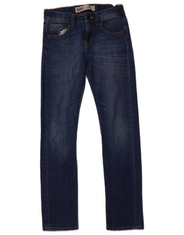 LEVI'S Girls 510 Skinny Jeans 9-10 ετών W26 L27 Μπλε βαμβακερό