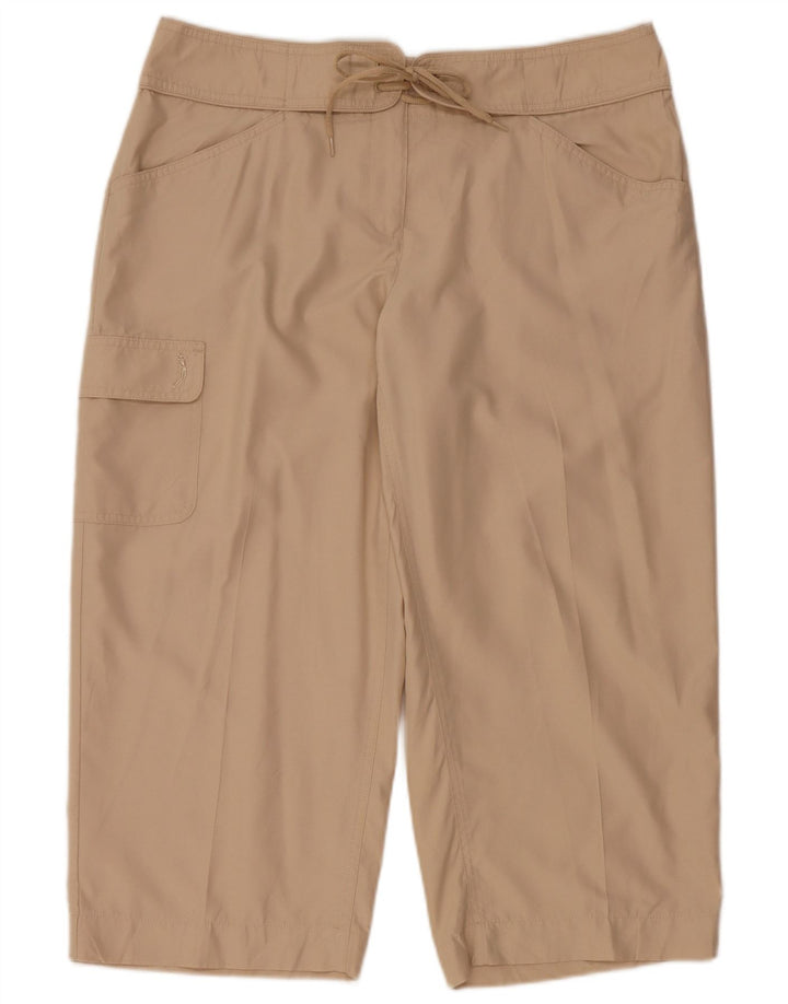 Izod Γυναικείο παντελόνι Capri Cargo US 12 Large W34 L21 Beige Polyester