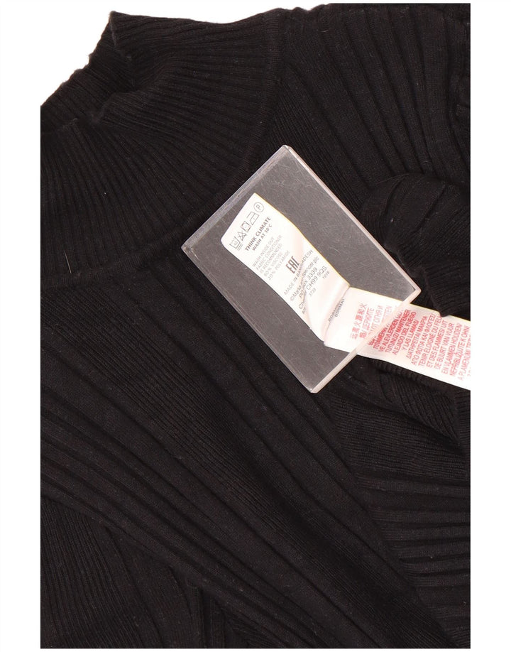 Marks & Spencer Γυναικείο τοπ μακρυμάνικο UK 10 Small Black Viscose