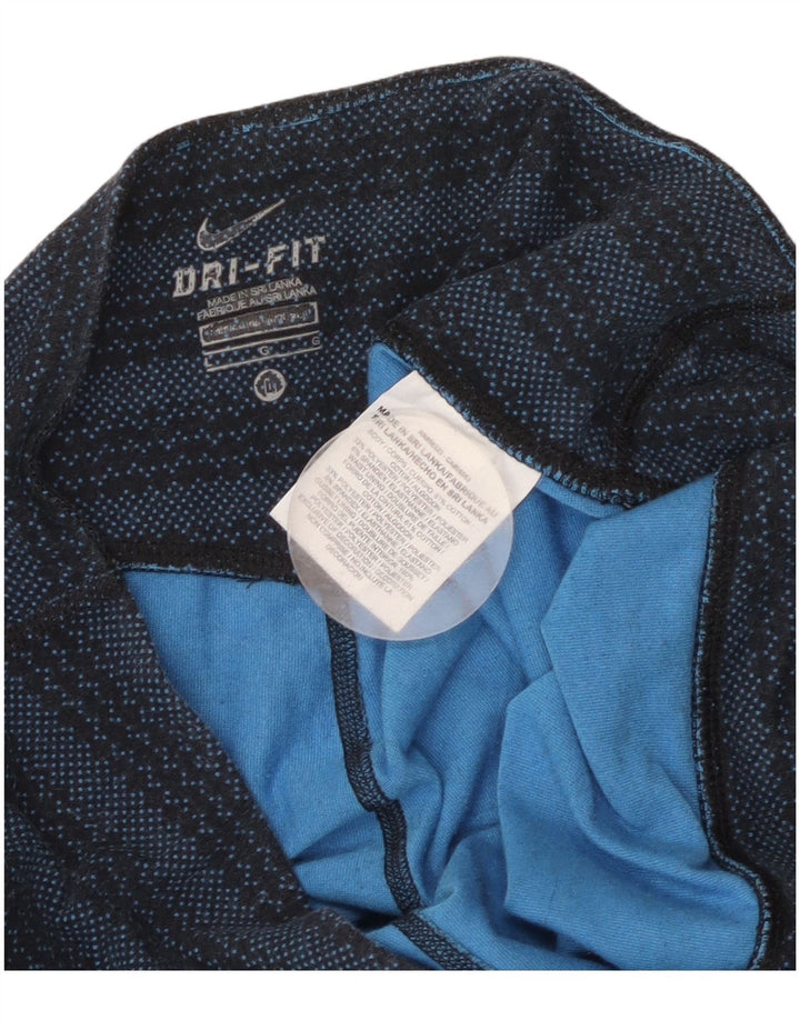 Γυναικεία κολάν NIKE Dri Fit Capri UK 14 Large Navy Blue ριγέ βαμβακερά