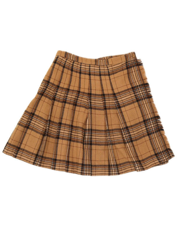 Vintage Γυναικεία Wrap Φούστα W26 Μικρό Καφέ Καρό