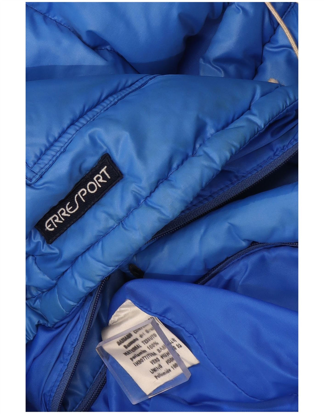 Vintage Ανδρικό μπουφάν με κουκούλα UK 38 Medium Blue Polyamide