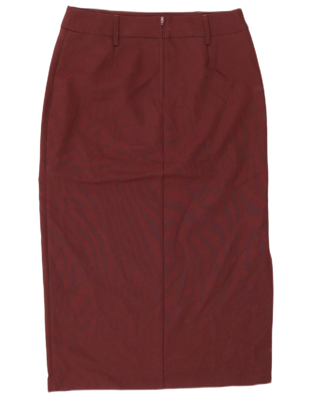 Benetton Γυναικεία Midi Φούστα IT 44 Medium W28 Βουργουνδίας Πολυεστέρας