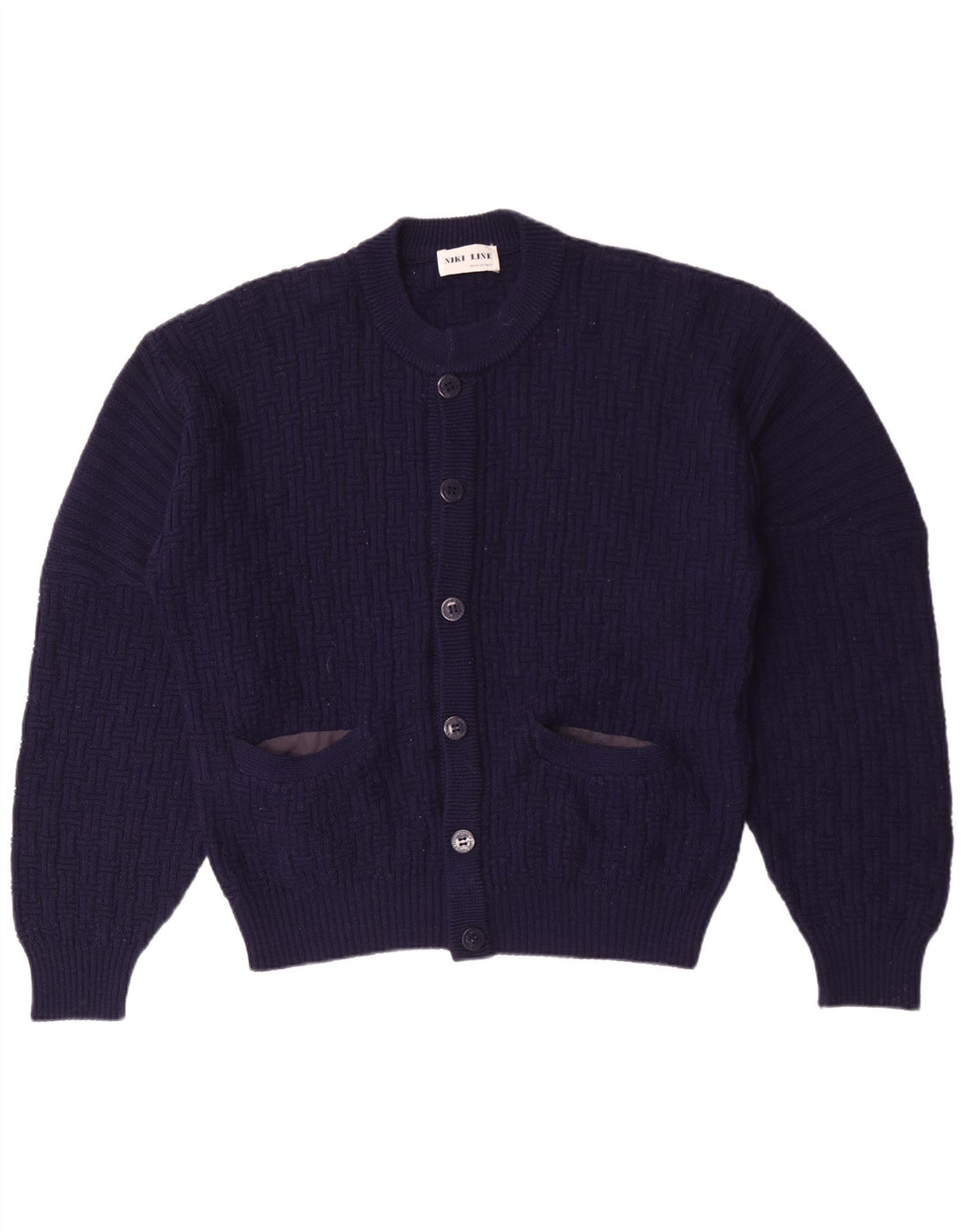 Ανδρικό πουλόβερ ζακέτα Niki Line Large Navy Blue