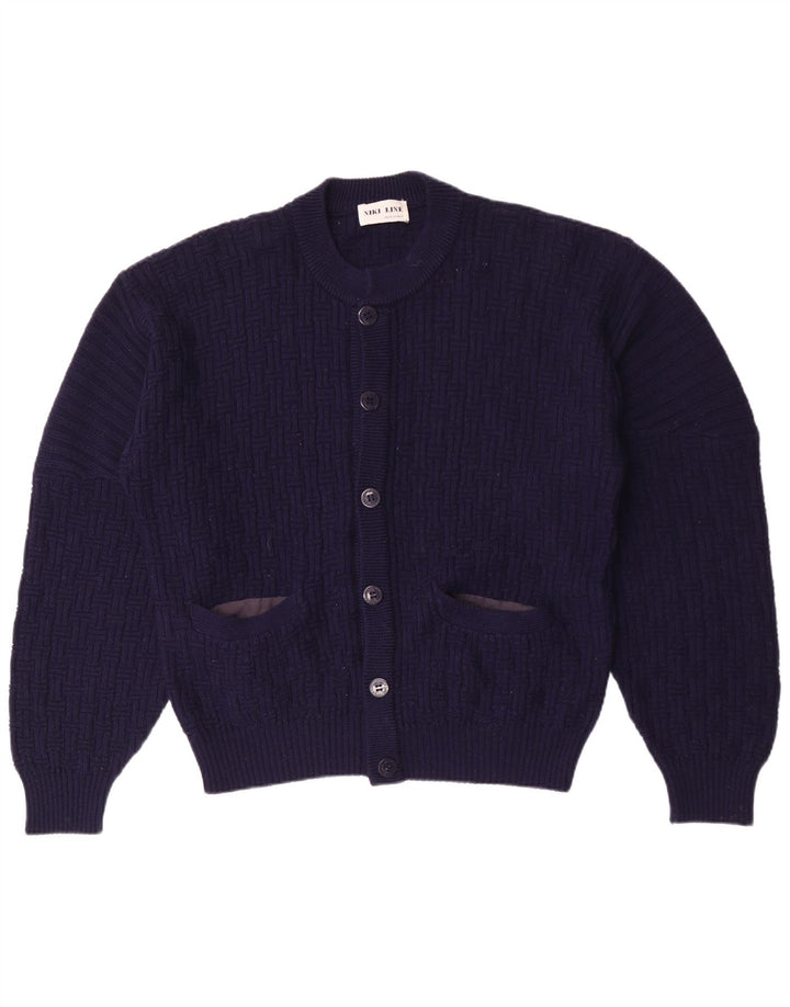 Ανδρικό πουλόβερ ζακέτα Niki Line Large Navy Blue