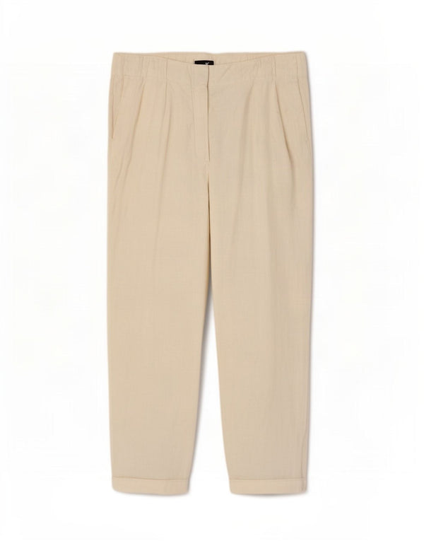 Marks & Spencer Γυναικείο κωνικό κομμένο παντελόνι UK 14 Large W34 L25 White