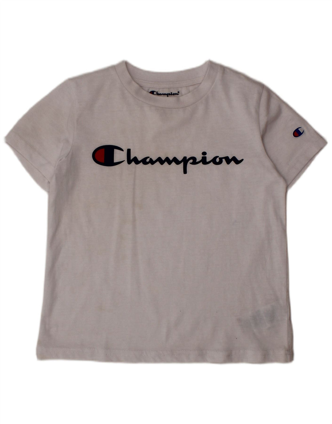 Γραφικό T-Shirt για αγόρι CHAMPION Top 4-5 ετών Λευκό βαμβακερό