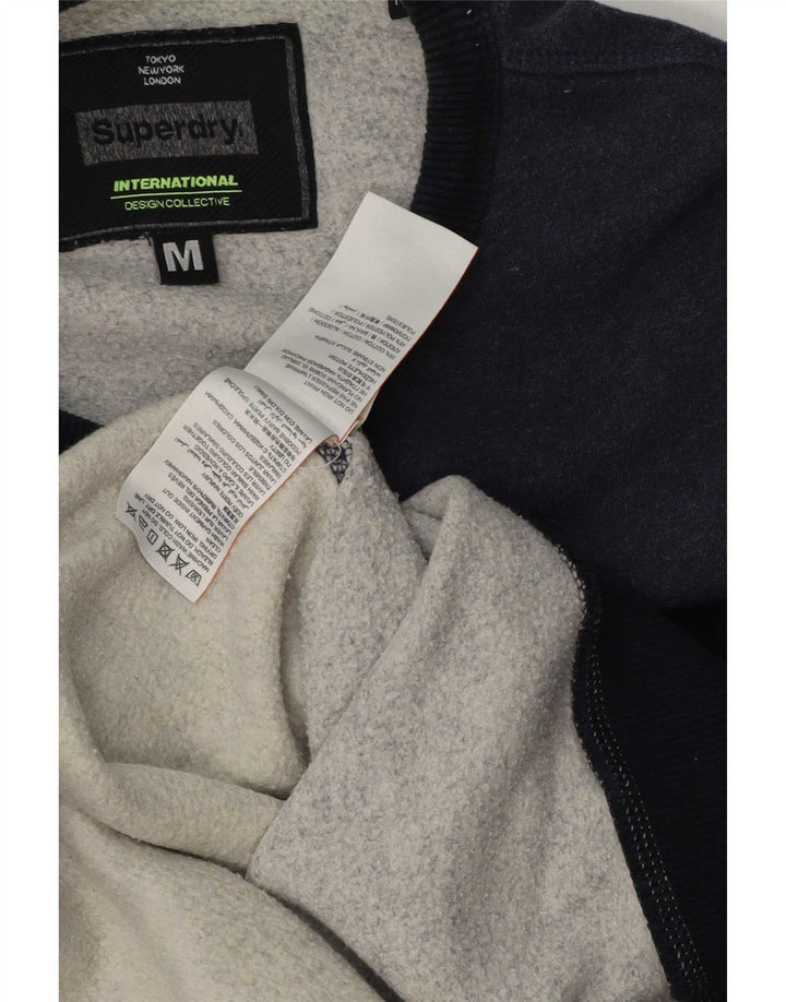 Ανδρικό γραφικό φούτερ Superdry Jumper Medium Navy Blue Colourblock Βαμβακερό