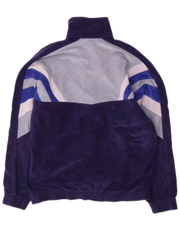 Ανδρική φόρμα βελούδου Diadora Top Jacket UK 36 Small Navy Blue Colourblock