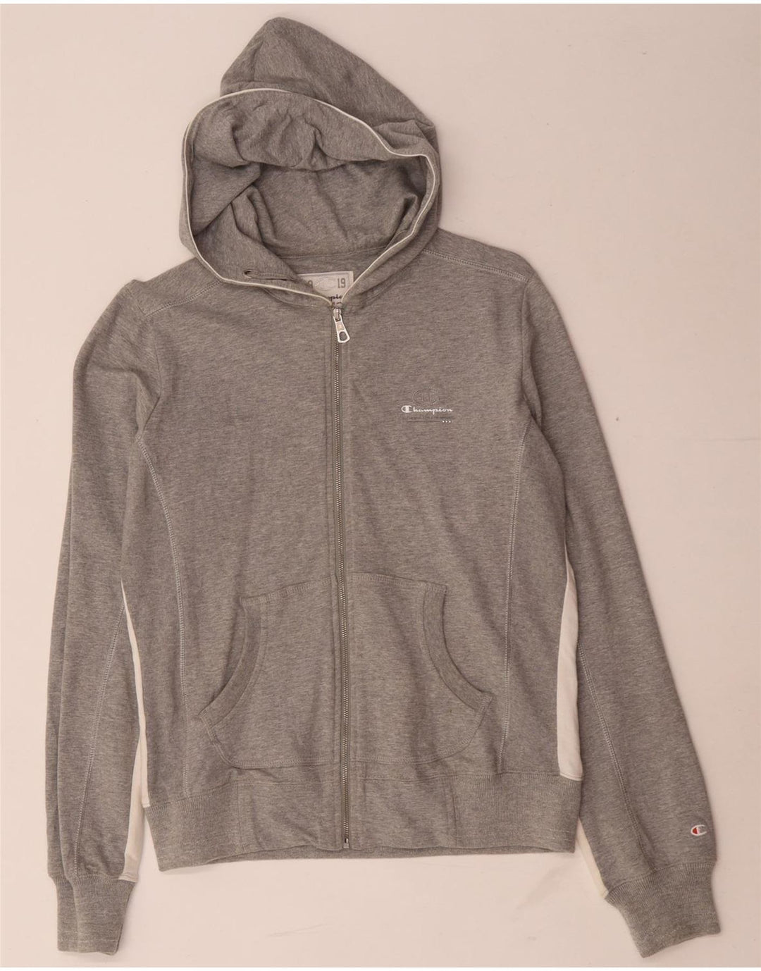 Champion Womens Heritage Classics Zip Hoodie πουλόβερ UK 14 Medium Grey