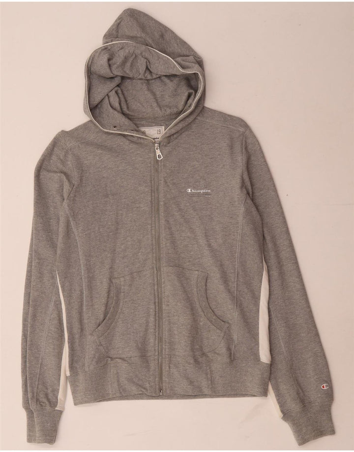 Champion Womens Heritage Classics Zip Hoodie πουλόβερ UK 14 Medium Grey