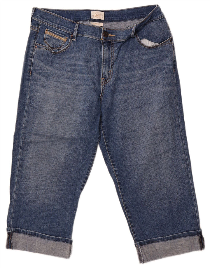 Levi's Womens 515 Capri Jeans US 12 Large W34 L18 Μπλε βαμβακερό