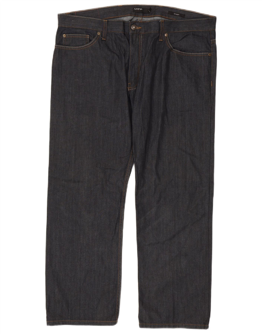 Ανδρικό τζιν ίσιο Marks & Spencer W40 L29 Navy Blue Cotton