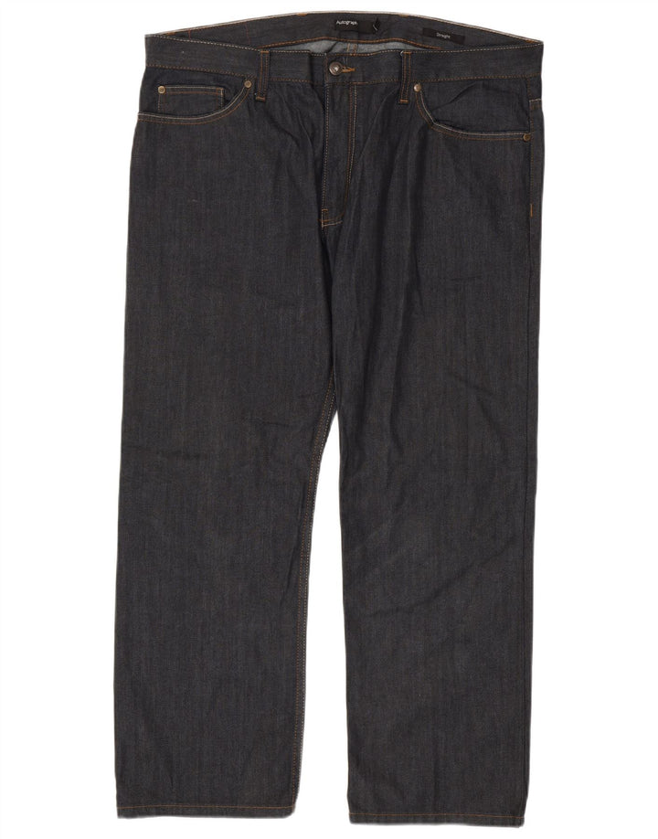 Ανδρικό τζιν ίσιο Marks & Spencer W40 L29 Navy Blue Cotton