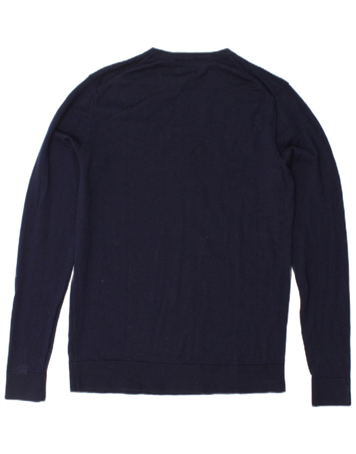Ανδρικό πουλόβερ με λαιμόκοψη JACK & JONES Μικρό Μαλλί Navy Blue