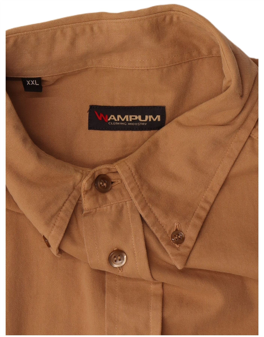 Ανδρικό πουκάμισο Wampum 2XL Καφέ βαμβακερό