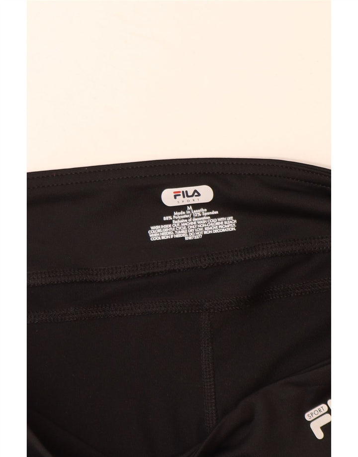 FILA Γυναικεία Κάπρι Κολάν UK 14 Μεσαίου Μαύρου Πολυεστέρα