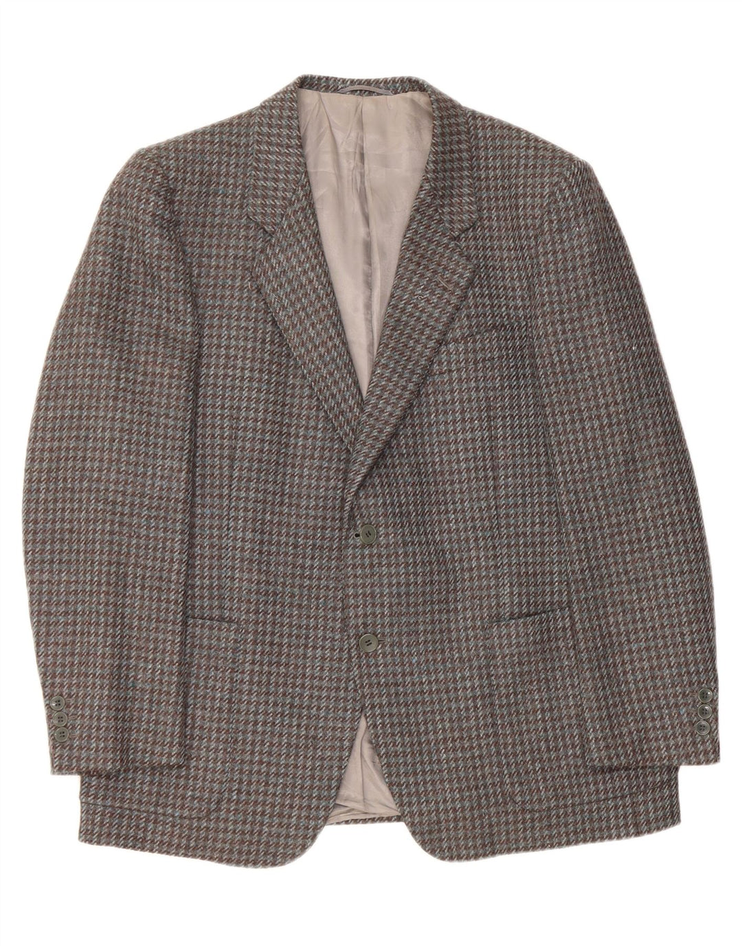 VINTAGE Ανδρικό σακάκι σακάκι με 2 κουμπιά UK 38 Medium Grey Houndstooth
