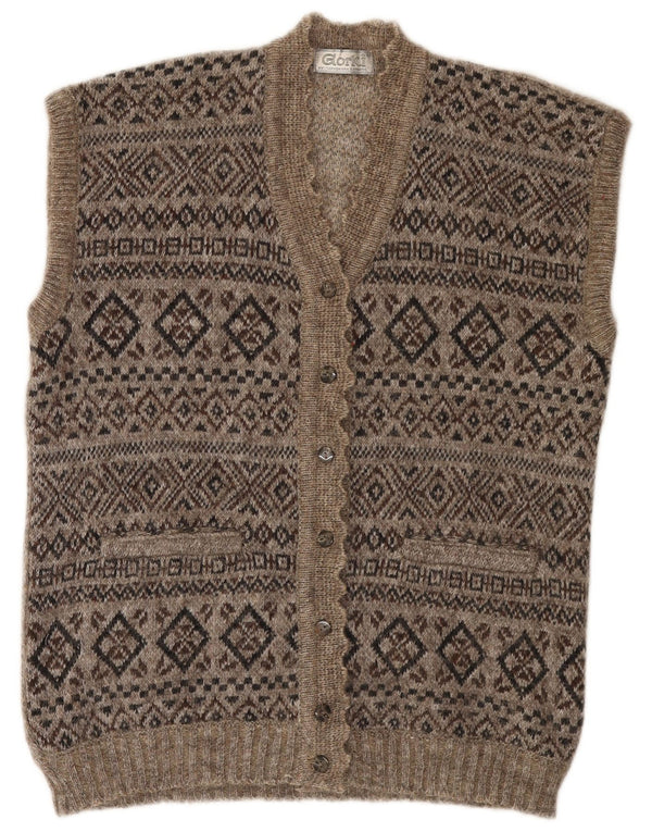Vintage γυναικείο μακρύ αμάνικο πουλόβερ UK 18 XL Grey Fair Isle