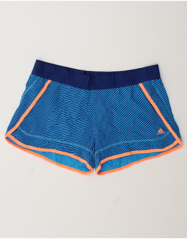 Γυναικείο αθλητικό σορτς Adidas Climalite UK 12/14 Μεσαίο μπλε ρίγες