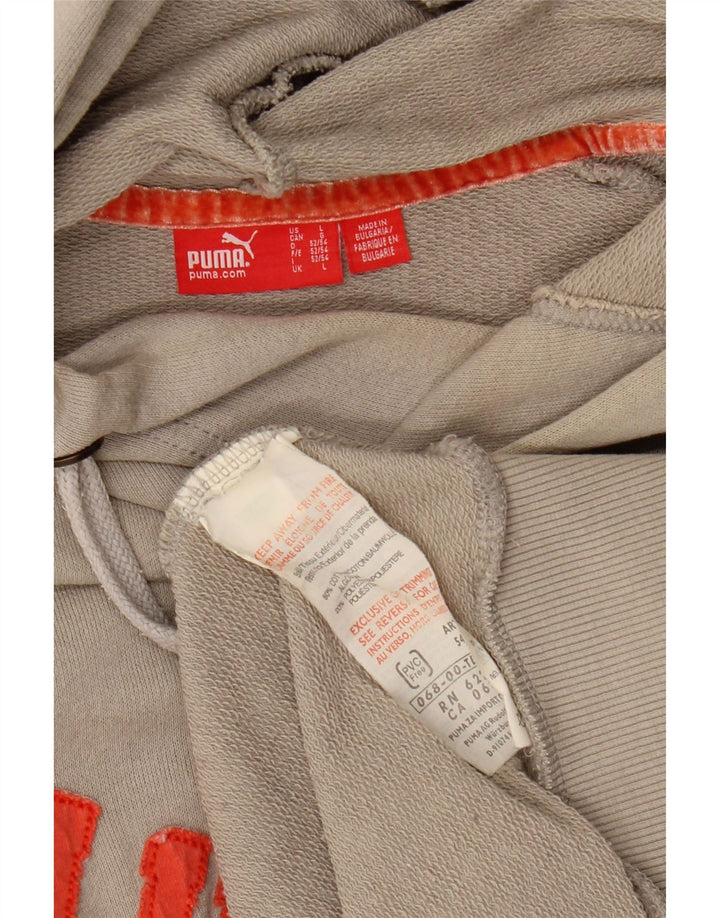 Ανδρικό γραφικό κουκούλα PUMA, μεγάλο γκρι βαμβακερό