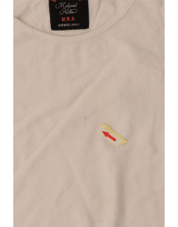 Superdry γυναικείο μπλουζάκι με κανονική εφαρμογή Τοπ UK 6 XS από λευκό βαμβακερό