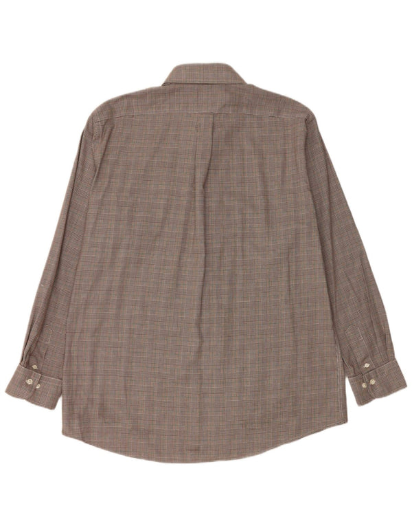 Ανδρικό πουκάμισο Ralph Lauren, Μέγεθος 17 43 XL Καφέ Houndstooth