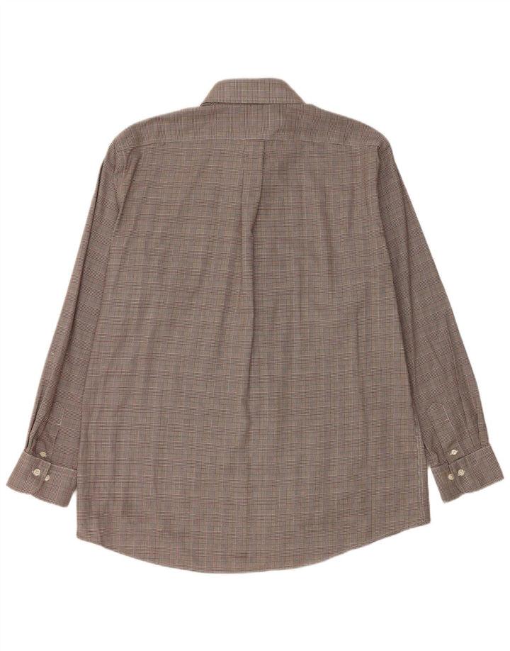 Ανδρικό πουκάμισο Ralph Lauren, Μέγεθος 17 43 XL Καφέ Houndstooth