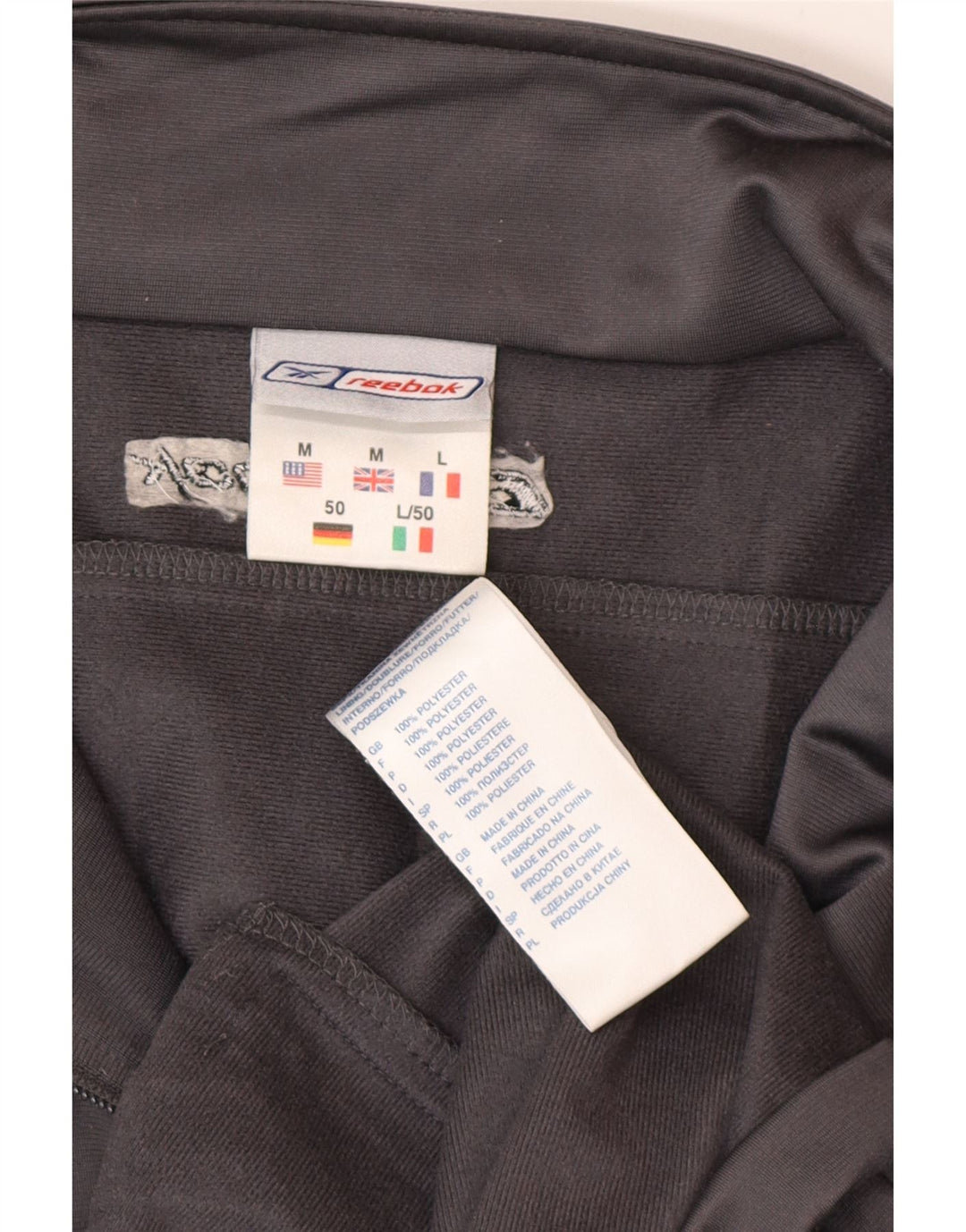 Ανδρική φόρμα Reebok Top Jacket Μεσαίο Γκρι Πολυεστέρας