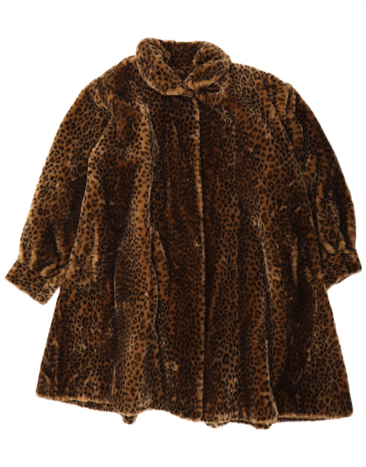 Michel Alexis Γυναικείο Oversized Πανωφόρι EU 38 Medium καφέ Animal print