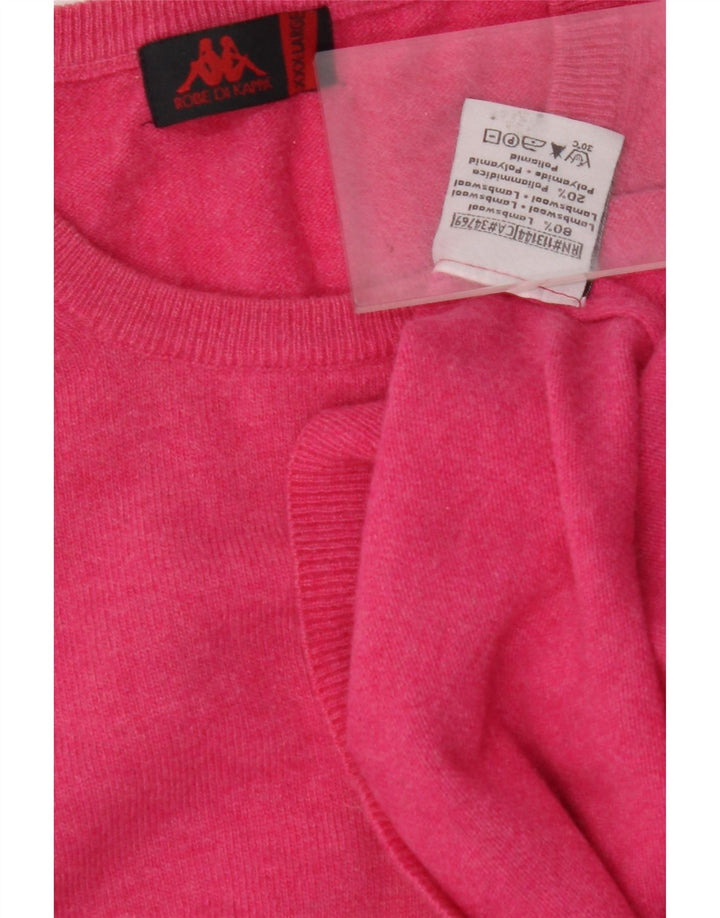 KAPPA Γυναικείο πουλόβερ με λαιμόκοψη UK 22 3XL Pink Lambswool