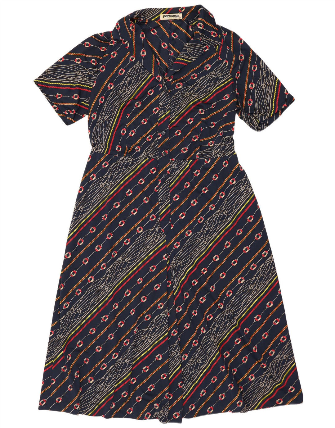 Φόρεμα Persona Γυναικείο Plus Size A-Line Μέγεθος 27 XL Navy Blue Polyamide