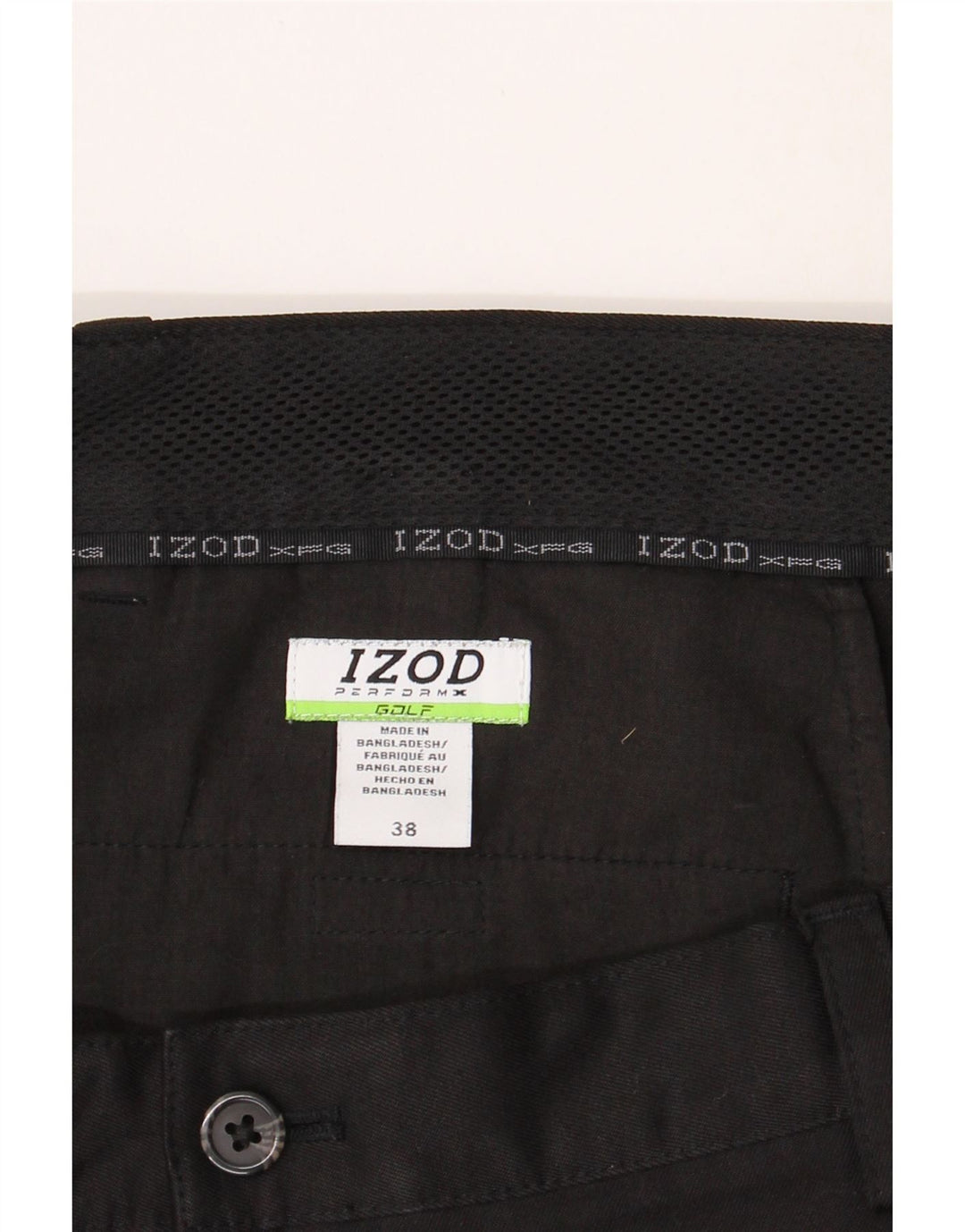 IZOD Mens Cargo Shorts  W38 XL Black Polyester Vintage Izod and Second-Hand Izod from Messina Hembry 