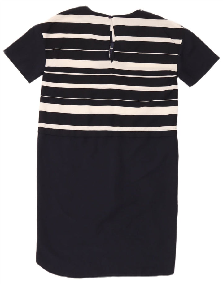 Γυναικείο φόρεμα γαλλικής σύνδεσης Shift UK 6 XS Navy Blue ριγέ πολυεστέρας