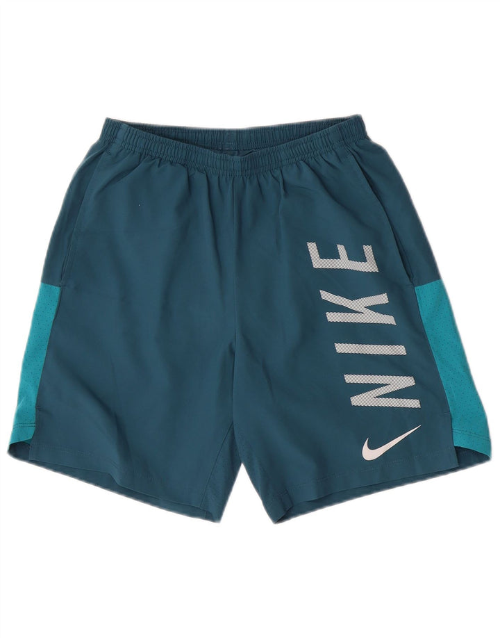 Γραφικό αθλητικό σορτς Nike ανδρικό Dri Fit Μικρό πράσινο πολύχρωμο πολυεστέρα